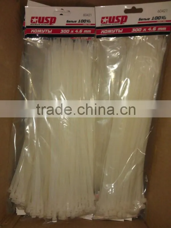 WHOLESALES rosion-resisting self-locking 4*150 PA66 Nylon Cable Ties (UL CE RoHs certificate)