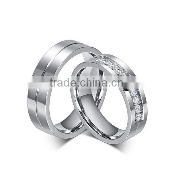 Fashion CZ Stone Pave Band Wedding Promise Couples Ring 925