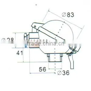 PT100 themocouple sensor head type DANA DAN BUZ