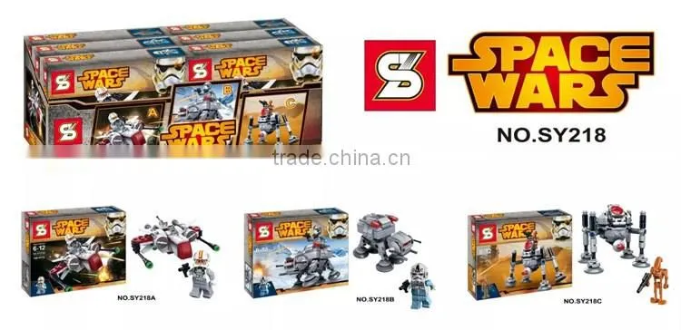 SY218 3pcs/lot space war plastic minifigure building block toys
