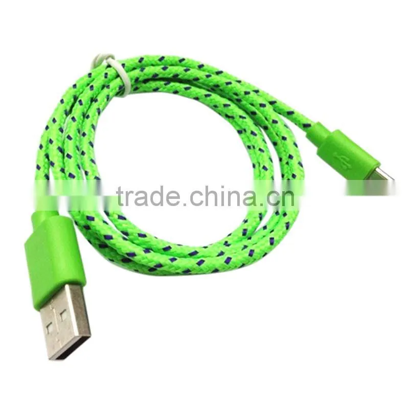 3m long woven braid phone usb charger data cable for nokia