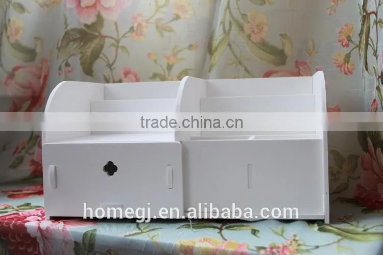Wooden Storage Circus Stationery Organizer DIY Makeup Cosmetic Box Desk Decor