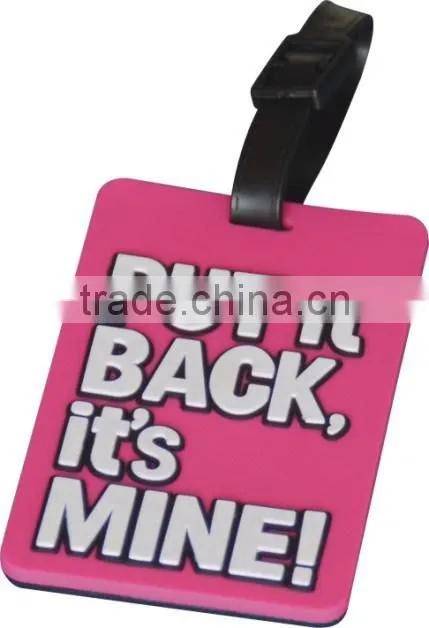 embossed custom durable plastic soft pvc materail wholesale luggage tags