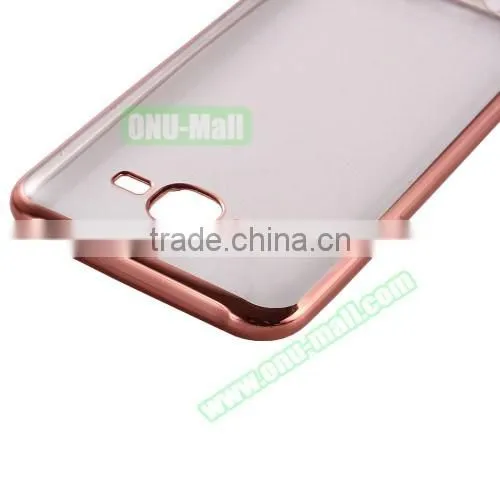 Wholesale Electroplating Soft TPU Cover Case for Galaxy A7, Anti-skidding Back Cover for Samsung A7