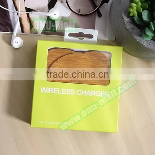 Special Bamboo Wood Wireless Charger for Smart Phones, QI Charger Pad Factory Price