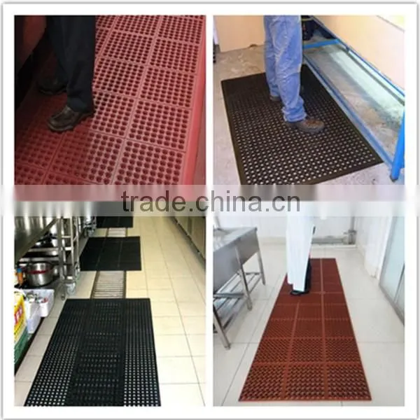 China supplier of safety interlocking anti slip industrial rubber floor mat
