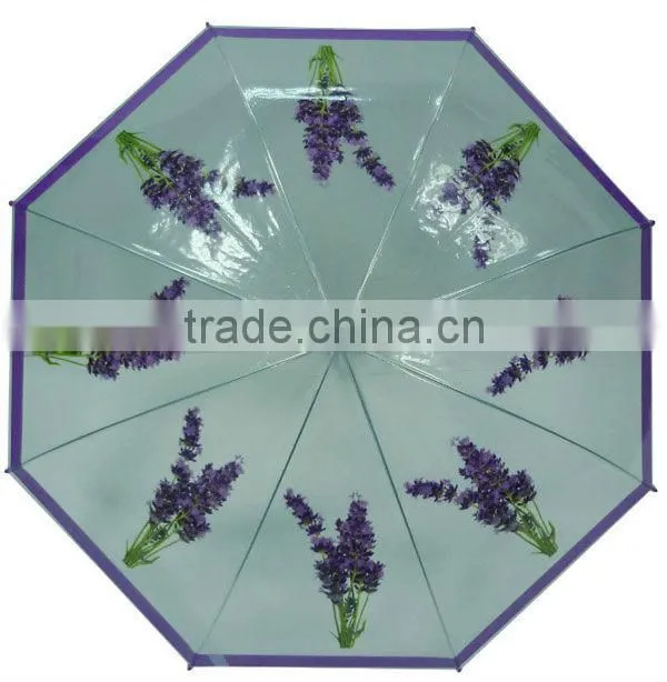 smei-transparent fashion lavender POE umbrella