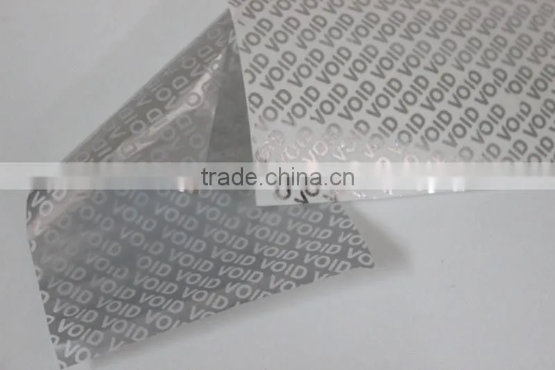 Anti-counterfeit paper / tamper evident stickers