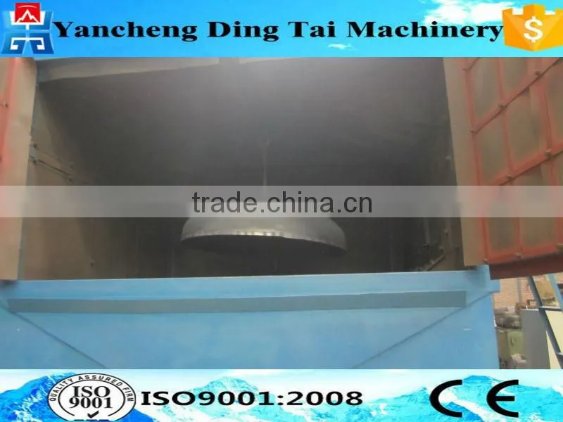 Dish head shotblasting machine
