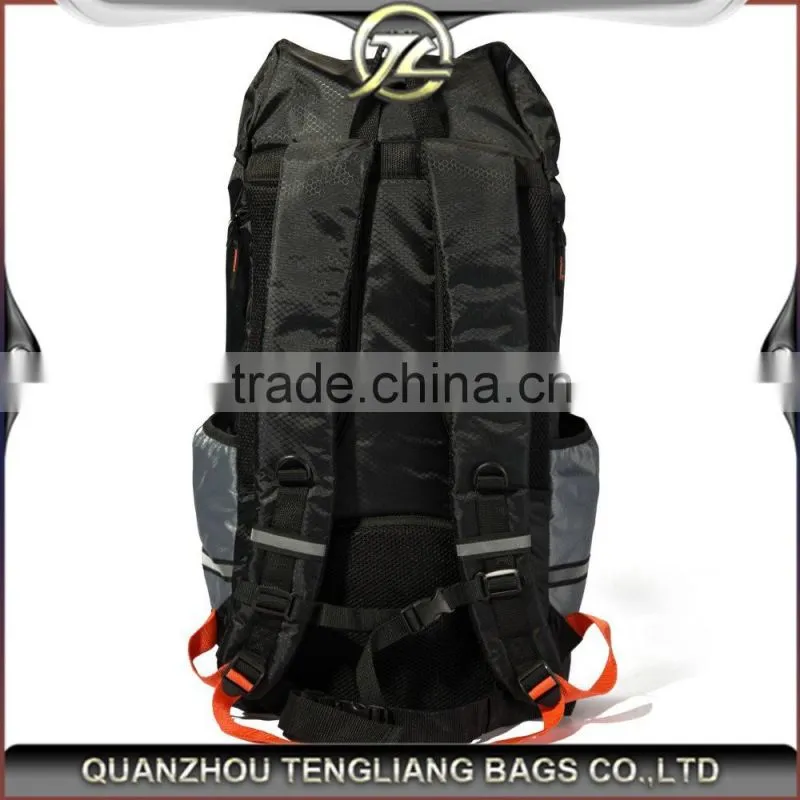 Black hiking mountain backpack for climbing