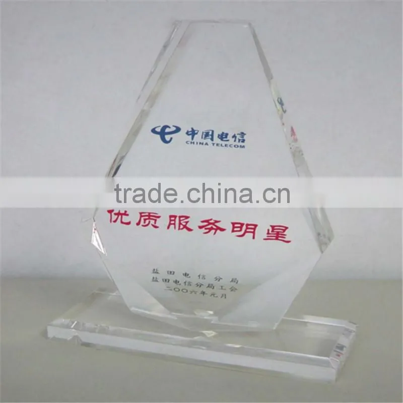 customized shaped acrylic display trophy for soldier
