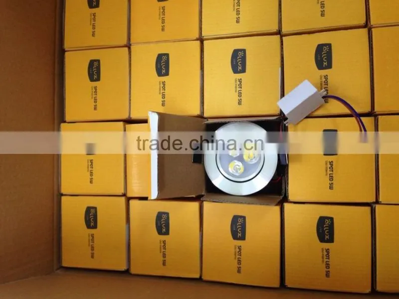 brushed silver 3-24w square led downlight