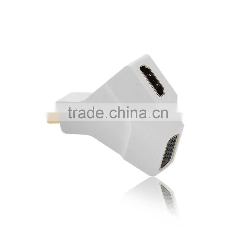 Mini DisplayPort Thunderbolt DP to VGA & HDMI Combo Adapter 2-in-1 for Apple