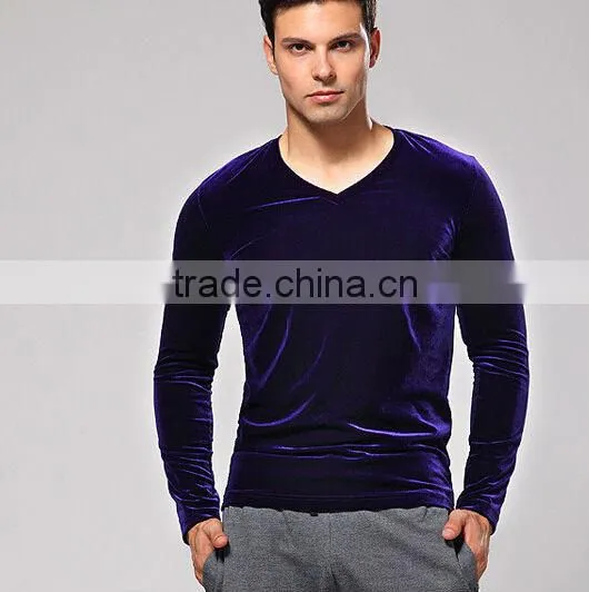 men customized t-shirts leather long sleeve casual t-shirt with print plain sport polo t shirt for men
