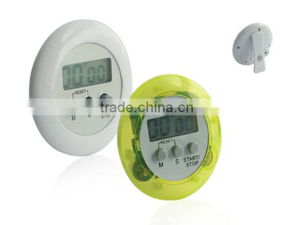 Round Shape Digital Kitchen Countdown Timer for school,laboratory,timing with LCD display