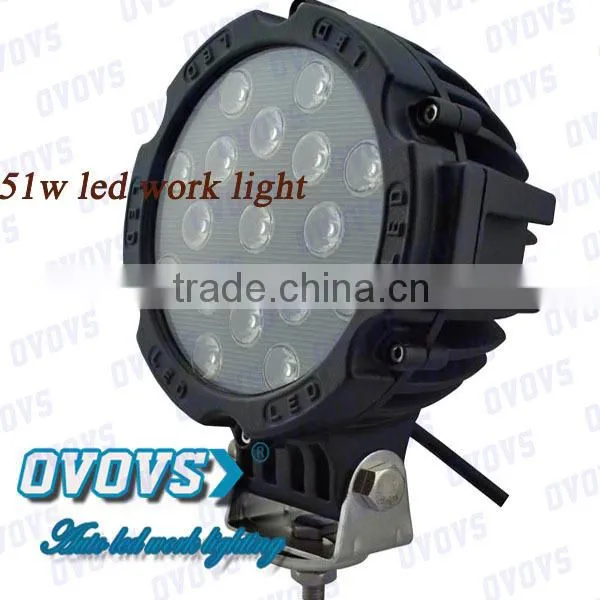 7inch 51w Red Round LED Work Light Spot Offroad fog Driving 4WD Boat UTE ATV SUV