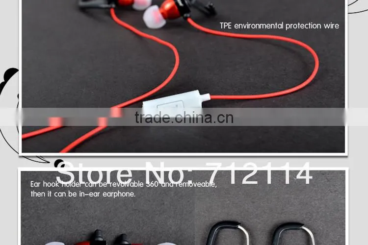 ULDUM sport headphone with micro Earhook earbuds for free shipping