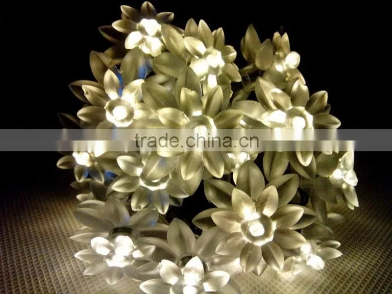 LED Solar String Lights With Lotus led christmas decoration light