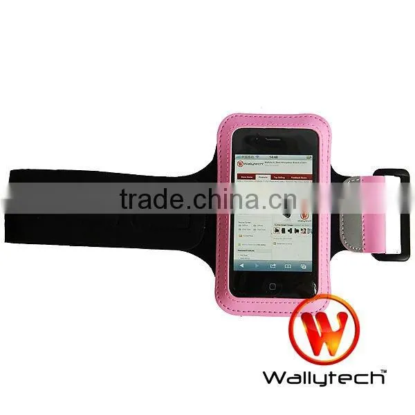 Wallytech New Elastic Rubber Sports Running Armband Cover Case For iPhone 4S 4 4G 3G 3GS