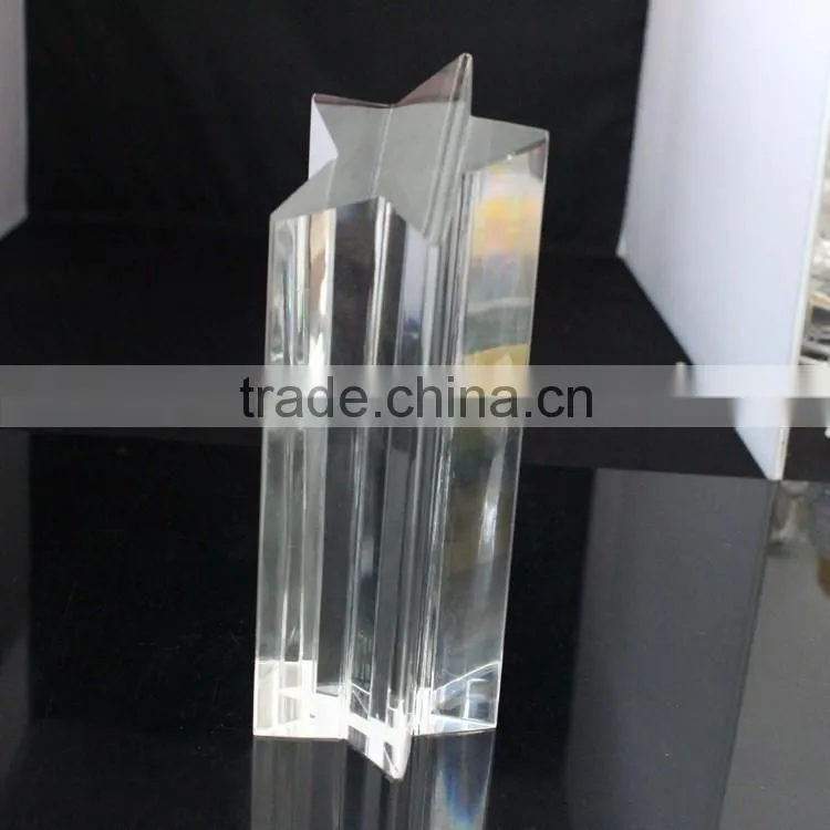 high quality angel crystal trophy&star shape award