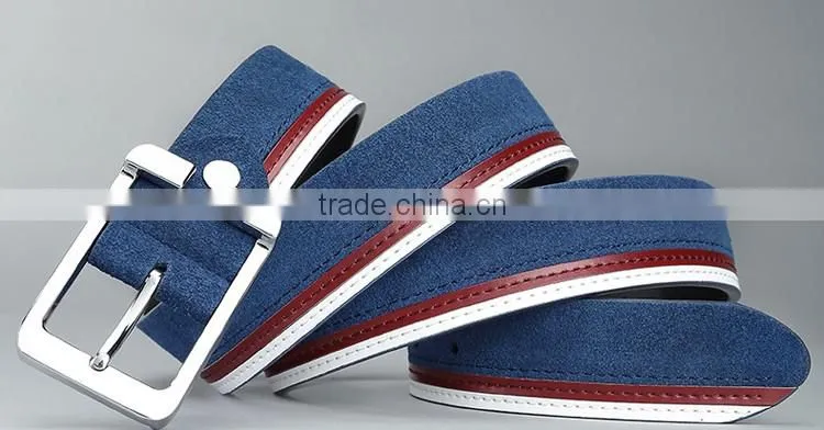 College school fashion style oem belt with frosted skin