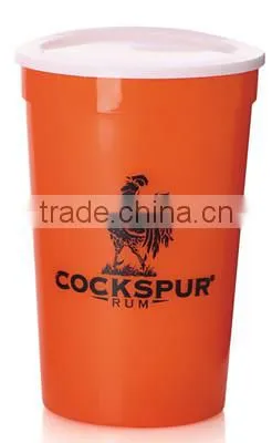 Colorful 20OZ Plastic Stadium Cup With Lid
