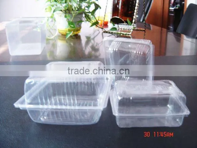 Disposable plastic food tray