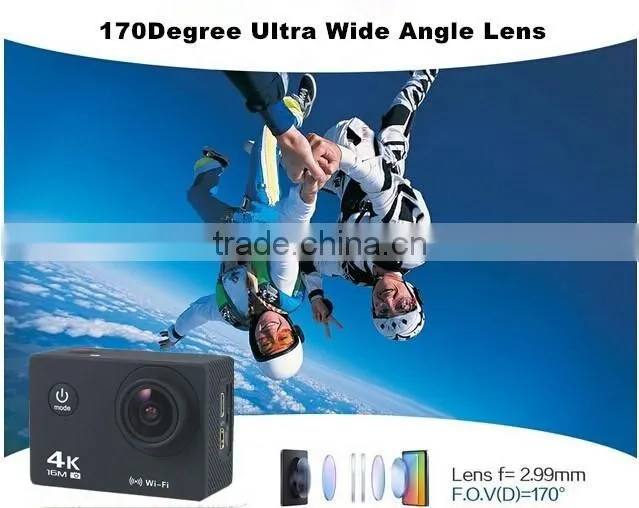 4k hd 720p 120 fps action camera be unique Waterproof 30M Sport Camera 12MP 1080P 2.0"LCD Sport cam