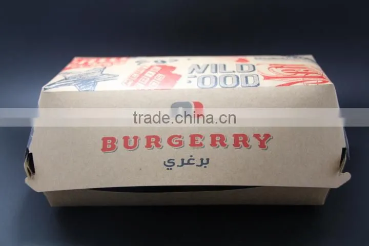 custom make kraft paper biodegradable packing food box