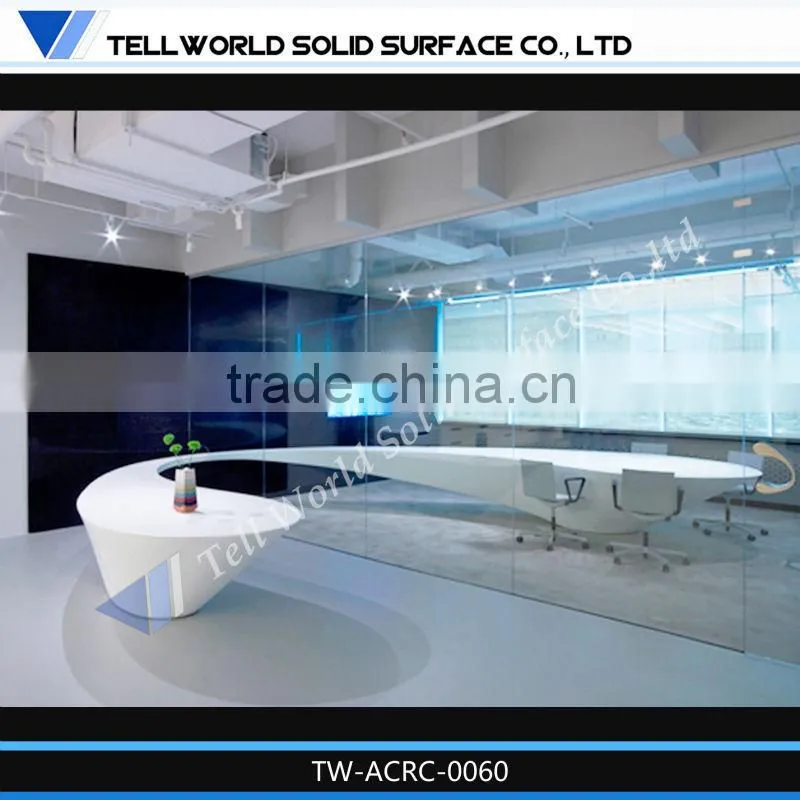 Beautiful round shape modern half round reception desk&office front counter design