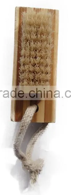 Two-side wooden nail brush,soft bristle nail brush