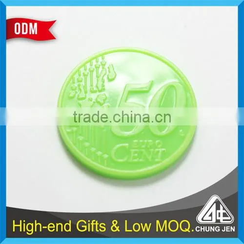 Best selling cheap custom blank euro supermarket trolley coin plastic