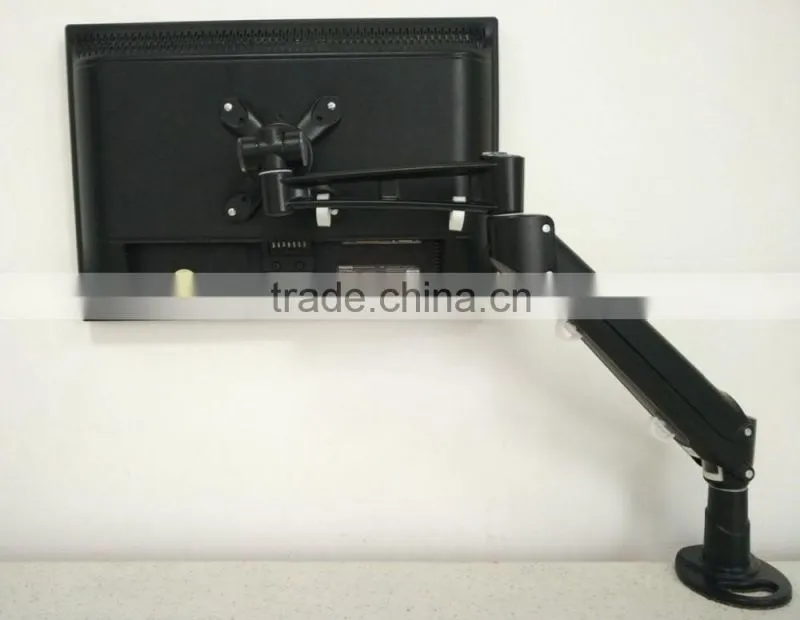 adjustable gas spring lcd monitor arm can be stopped in any angle folding lcd monitor stand arm