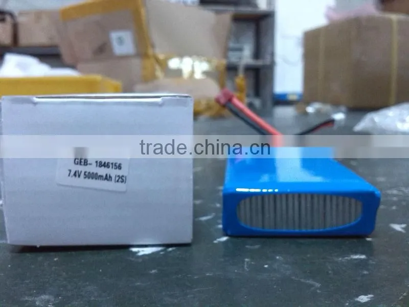 7.4v rc helicopter high rate Lipo Battery Pack 7.4V 5000mAh 35C