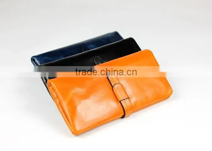 2015 boutique woman's long leather wallet kangjiaxu manufacturer