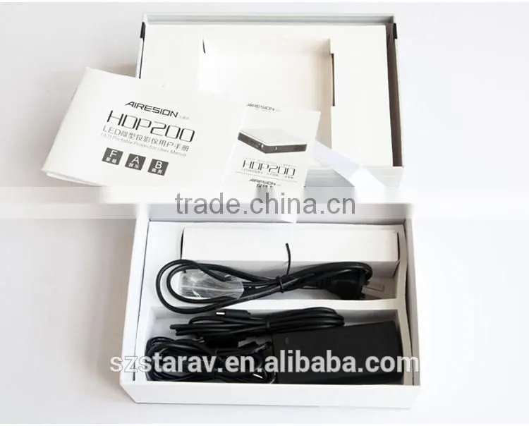 HDMI laptop Supermini digital projector HDP200 support wifi built-in battery