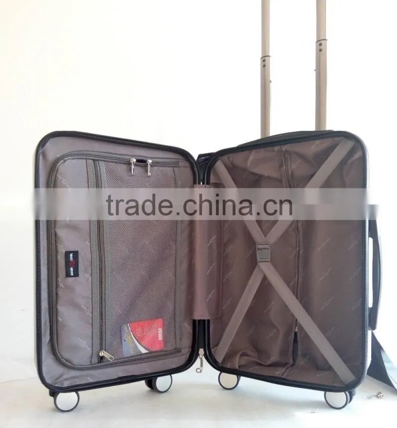 Trendy Business style ABS+PC Bright trolley luggage set