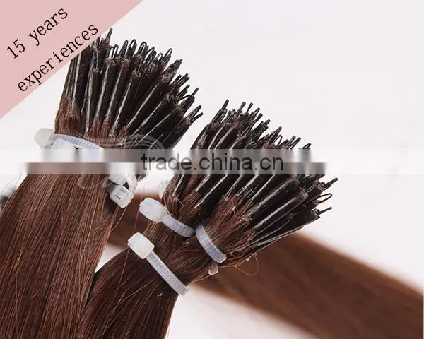 hot sale premium 100% human hair nano ring hair extensions