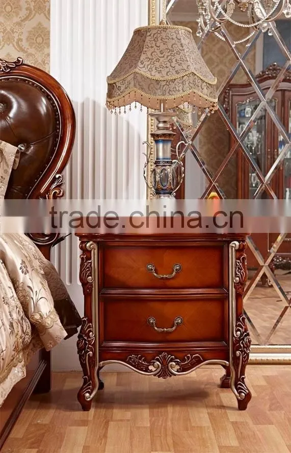 2016 Yumian luxury European type Classic style bedroom set Bed Bedside table Wardrobe Dressing table Commode