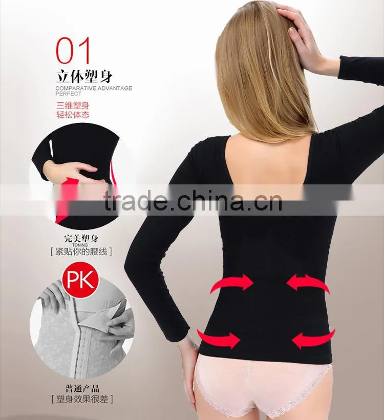 Female slimming product sexy for women, Women body shaper long sleeve t shirt,NY030