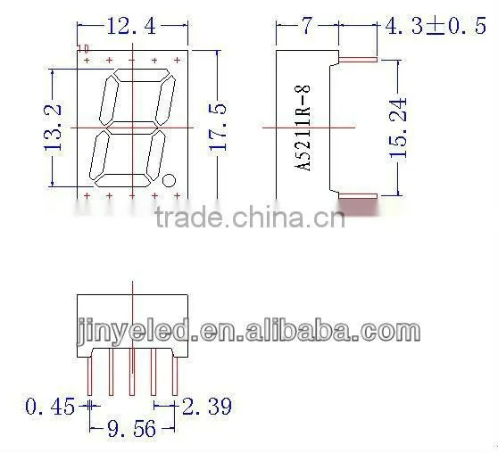 Customized high quality 3 digit led display 7 segment numeric digital led display