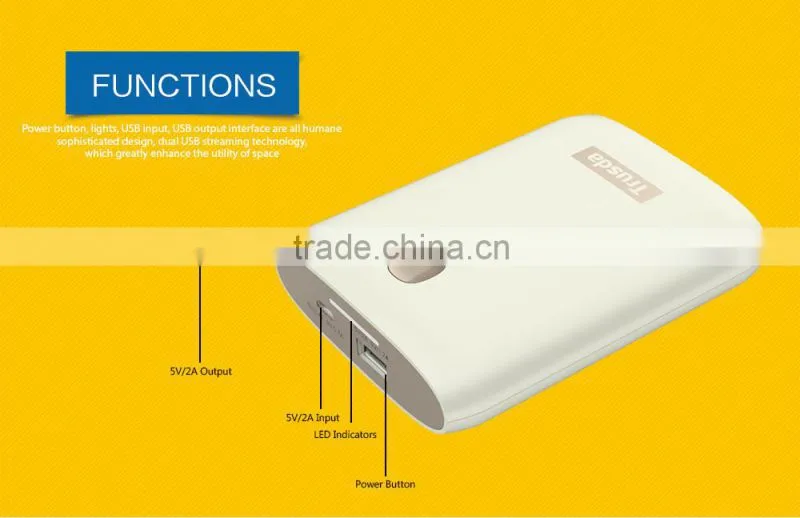 Wholesale 10400mah power bank with qualcomm quick charge 2.0 technology power bank for smart phone