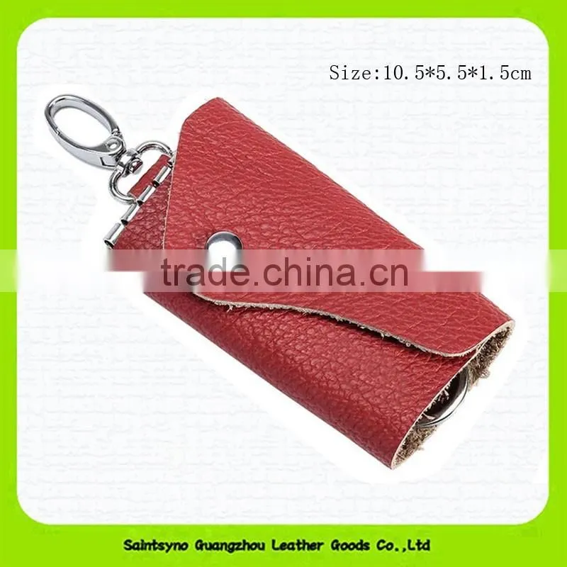 15099 Customer logo genuine leather key holder organizer
