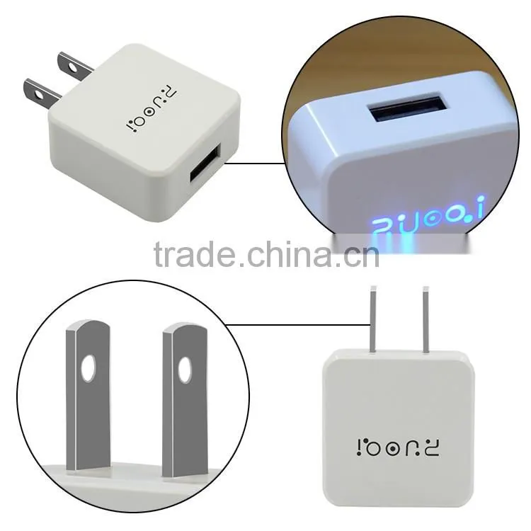 Ce rohs approved smartphone LED single usb wall charger for smartphone
