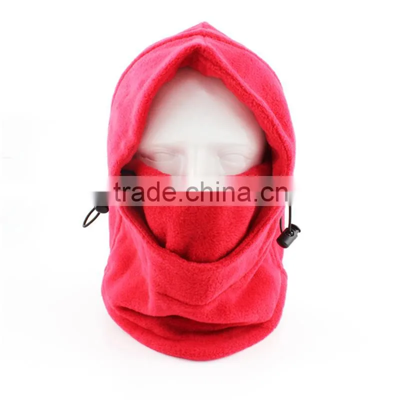 Warm red fleece face mask animal balaclava