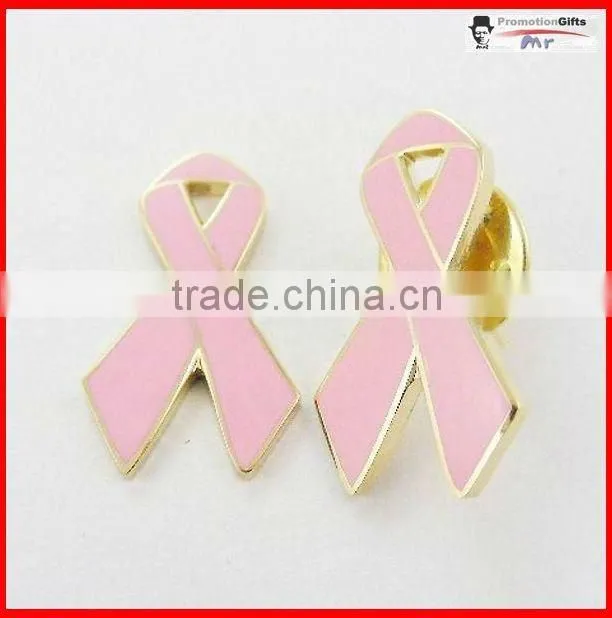 Promotional Pink Anti HIV/Aids Metal Badge Pin