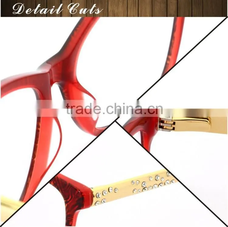 G3760 Red Tortoise Acetate Diamond Famous Brands Glasses