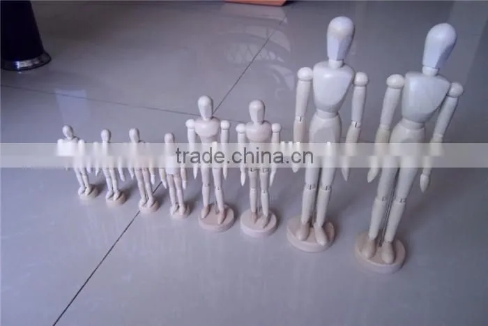 2016 new unfinished 12" wooden drawing manikin