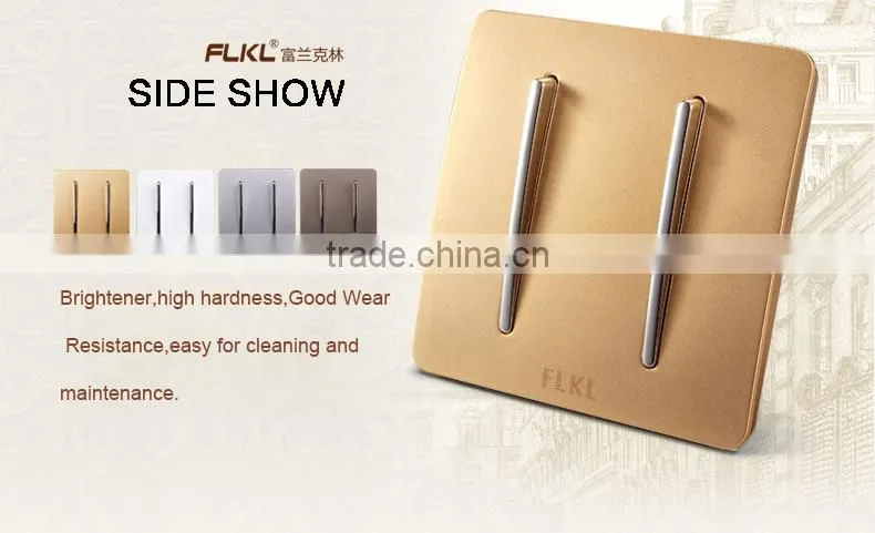 Hot sale!!! switch 2 gang 1 way or2 way wall switch,made in china