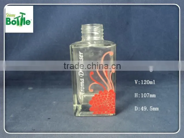 120ml square glass bottle/aroma reed diffuser